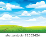 group clouds on blue sky and...