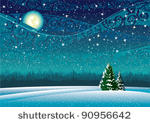 vector wintry landscape with...