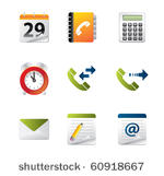 mobile phone icon set