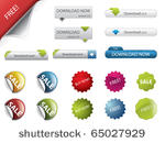 web design buttons and badges