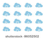 vector icons for cloud computing