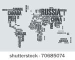 world map  countries in...