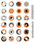 set of abstract round icons.