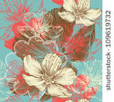 seamless floral background with ...