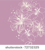 floral background with blooming ...