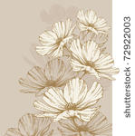 background with blooming flowers