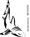 tribal vector shark
