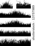 grass silhouette elements for...