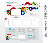 colorful website template with...