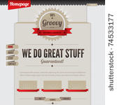 retro vintage styled website...