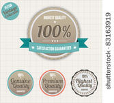 set of vintage styled premium...