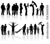silhouettes of woman  man ...