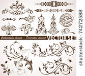 collect calligraphic and floral ...