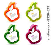 abstract apple colorful...
