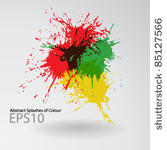 abstract splashes of colour