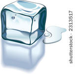 an ice cube on a glass surface