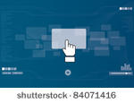 hand icon pushing rectangle...