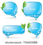 set of speech bubbles formed...