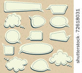 set of speech and thought blobs ...