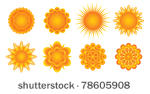 set of sunny icons