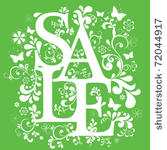 vector beautiful floral sale ...