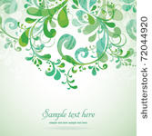 vector vintage card with floral ...