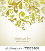 vector vintage card with floral ...