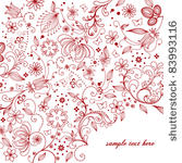vector floral greeting card