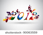 vector happy new year 2012...