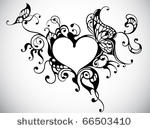 vector heart frame with...