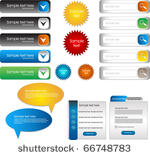 set of web buttons and web forms