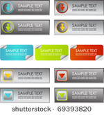 collection of modern buttons...