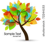 abstract transparent tree