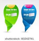 stylized web sale banner set