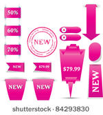 stylized web sticker label...