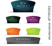 stylized glossy web label...