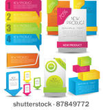 colorful web designing elements