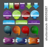 glossy web elements collection