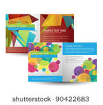 set of business brochure design