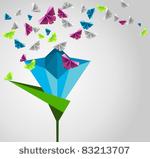 origami  abstract background....