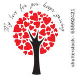 stylized love tree made of...