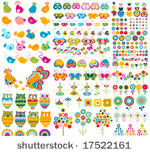 vector retro style elements