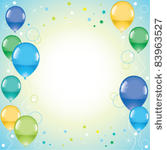 vector festive colorful balloons