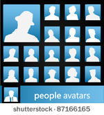 set of vector people avatars