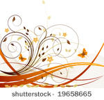 autumn vector floral background