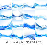  set of abstract blue...