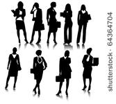 business woman silhouettes...