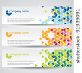 banners with colorful cells