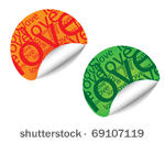 sale tag   two color with word...