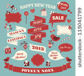 a set of christmas design...